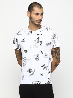 Huetrap - Mens White Short Sleeve T-Shirt