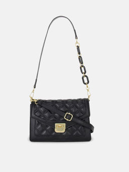Kazo - Black Textured Sling and Cross Bag