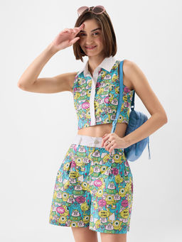 The Souled Store - Original Monsters Inc Hide & Seek Men Cropped Shirts