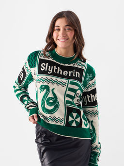 The Souled Store - Official Harry Potter House Slytherin Women Knitted Sweaters