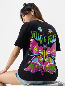 The Souled Store - Original Wild & Free Women Oversized T-Shirt