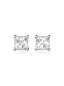 SWAROVSKI - Stilla Attract Square Cut White Rhodium Plated Stud Earrings