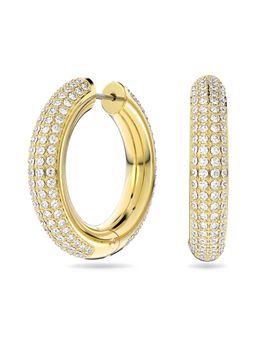 SWAROVSKI - Dextera Medium Gold Plated Hoops Earrings