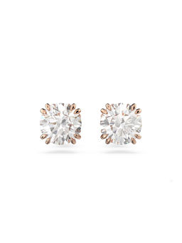 SWAROVSKI - Stilla Round Cut Rose Gold Plated Stud Earrings