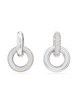 SWAROVSKI - Dextera Interlocking Loop White Rhodium Plated Drop Earrings