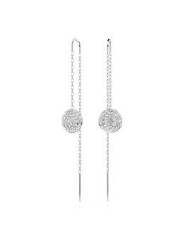 SWAROVSKI - Sublima White Dazzling Silver Plated Drop Earrings