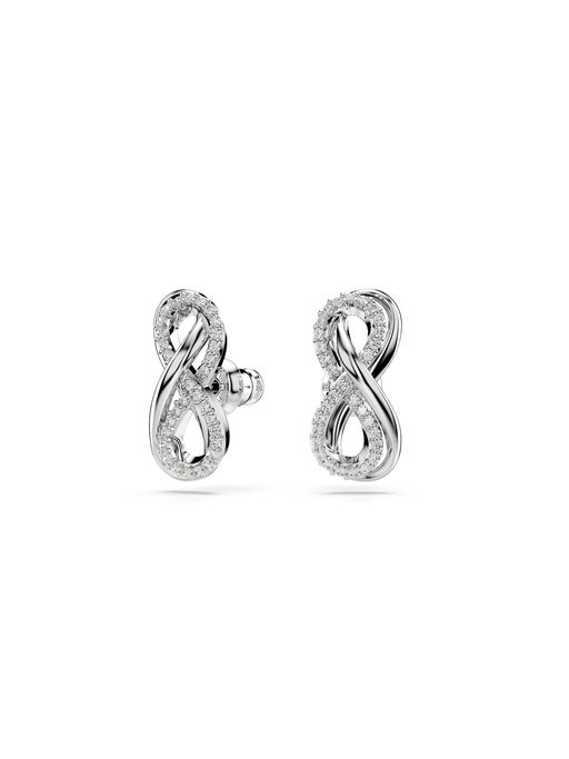 SWAROVSKI Hyperbola Infinity Rhodium Plated Stud Earrings