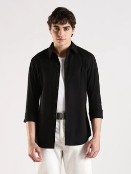 Calvin Klein - Solid Slim Fit Cotton Casual Shirt