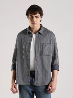 Calvin Klein - Striped Relaxed Fit Cotton Casual Shirt