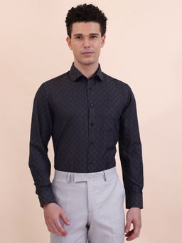 Greenfibre - Navy Blue Checked Formal Shirt