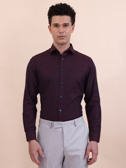 Greenfibre - Maroon Cotton Blend Formal Shirt