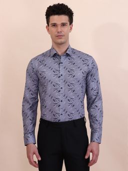 Greenfibre - Grey Printed Party Wear Shirt