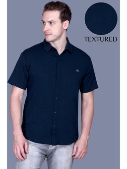 Parcel Yard - Men Half Sleeve Textured Casual Shirt