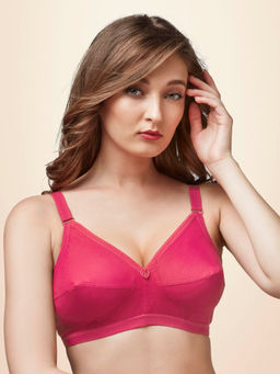 Trylo - Sarita Women's Cotton Non-wired Soft Full Cup Bra - Coral