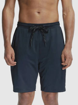 Jockey - MV09 Men Polyester Stretch Straight Fit Solid Shorts with Pockets - Navy