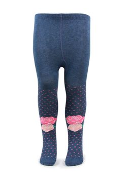 Bonjour - Barbie Character Knitted Tights for Baby Girls & Boys-Light Navy Mil