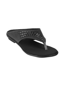 Walkway - Women Casual Synthetic Black Flipflops