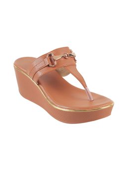 Metro - Women Casual Synthetic Tan Wedges
