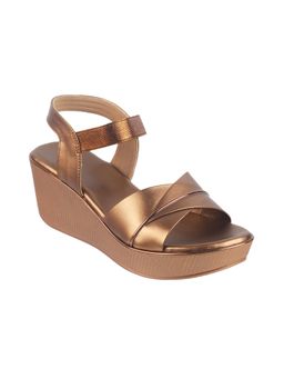Mochi - Women Casual Synthetic Antique Bronze Wedges
