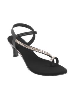 Mochi - Women Party Synthetic Black Sandals