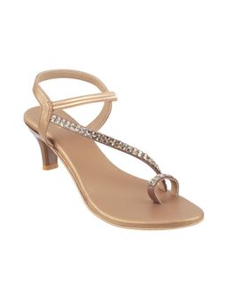 Mochi - Women Party Synthetic Antique Gold Sandals