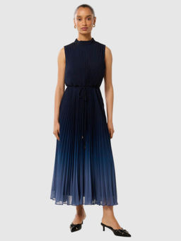 Forever New - Navy Blue Ombre Midi Dress with Belt (Set of 2)