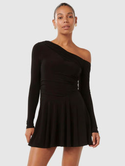 Forever New - Black Solid Mini Dress