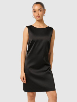 Forever New - Black Solid Bow Back Mini Dress