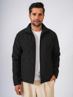 Perch - Black Solid Lightweight Quilted Jacket