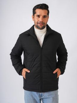 Perch - Black Solid Lightweight Puffer Jacket