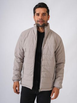Perch - Ivory Solid Lightweight Puffer Jacket