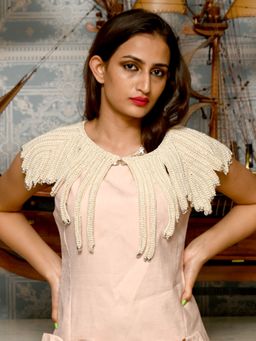 Odette - White All Beads Cape for Women