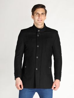 Lure Urban - Men Winter Wear Single Breasted Solid Casual Coat