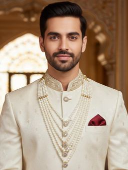 PANASH - White Brass Gold-Plated Layered Necklace