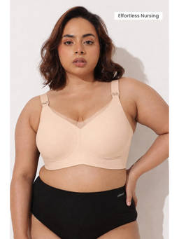 Zelena - Women Cream Sculpt and Lift Seamless Maternity Bra