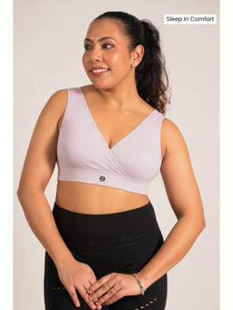 Zelena - Women Lavender Cotton Non-Padded Maternity Bra