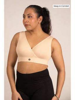 Zelena - Women Cream Cotton Non-Padded Maternity Bra