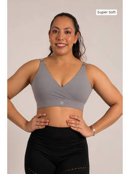 Zelena - Women Grey Cotton Non Padded Maternity Bra