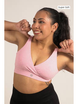 Zelena - Women Pink Cotton Non Padded Maternity Bra