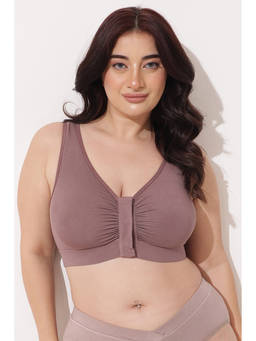 Zelena - Women Brown Modal Front Open Maternity Bra