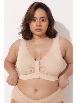 Zelena - Women Nude Modal Front Open Maternity Bra