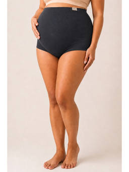 Zelena - Women Navy Blue Cotton Over Belly No-Roll Waist Maternity Brief Panty