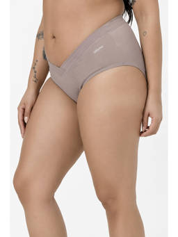 Zelena - Women Grey Modal C-Section Maternity V-Cut Brief