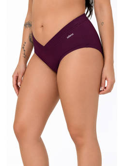 Zelena - Women Wine Modal C-Section Maternity V-Cut Brief