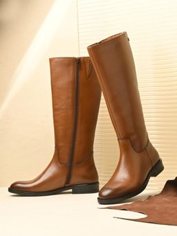 MIORAH - Blaire Women Tan Leather Casual Boots