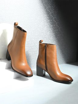 MIORAH - Blaze Women Tan Leather Casual Boots