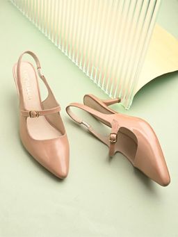 MIORAH - Briza Women Nude Casual Leather Heels