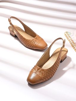 MIORAH - Darcy Women Tan Casual Leather Heels