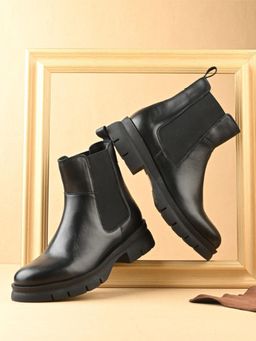 MIORAH - Ember Women Black Leather Casual Boots