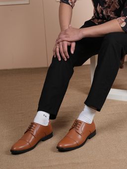 MOZAFIA - Tan Lace-Ups Formal Derbies